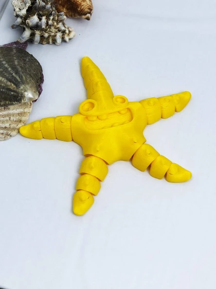 3D Hareketli Deniz Yıldızı Oyuncak - Sarı - Resim 5