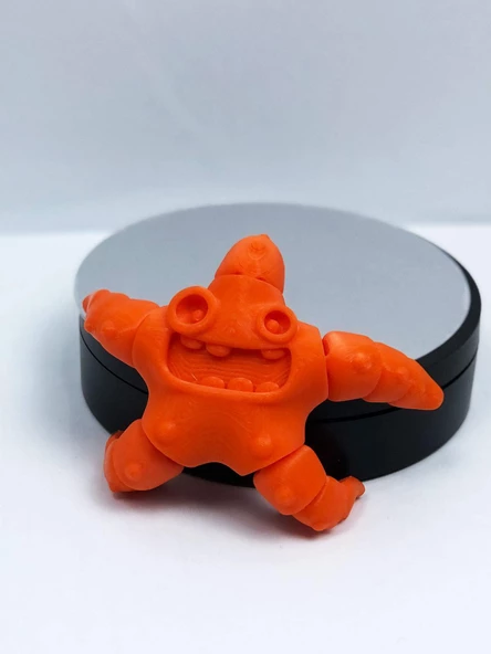 3D Hareketli Oyuncak Deniz Yıldızı - Koyu Turuncu - 3