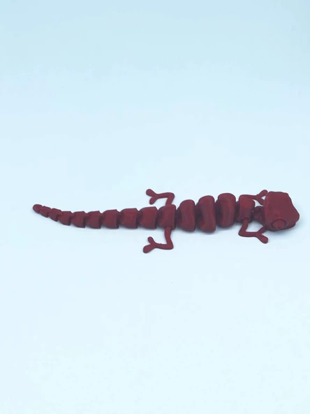 3D Hareketli Bukalemun Figürlü Oyuncak - Kırmızı - 6