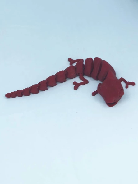 3D Hareketli Bukalemun Figürlü Oyuncak - Kırmızı - 5