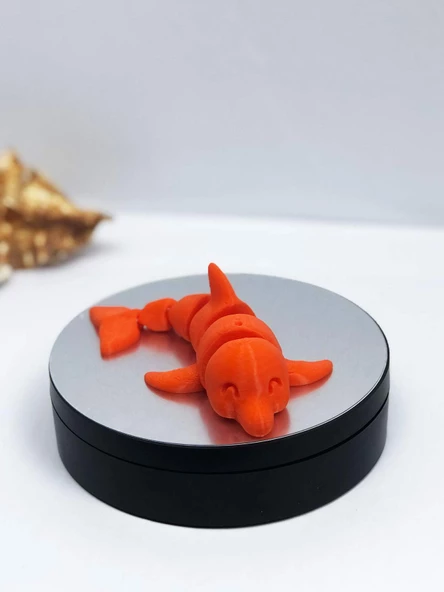 3D Hareketli Yunus Figürlü Oyuncak - Turuncu - 5