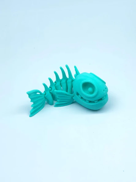 3D Hareketli Balık Figürlü Oyuncak - Turkuaz - 3
