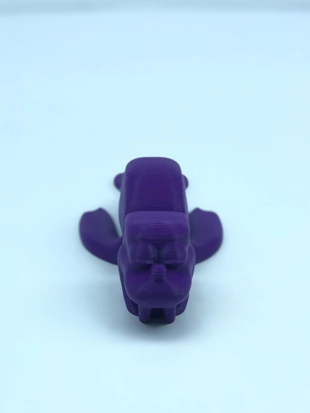 3D Hareketli Deniz Aygırı / Mors Figürlü Oyuncak - Mor - Resim 3