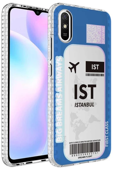 Xiaomi Redmi 9A Kılıf Airbag Kenarlı Renkli Desenli Elegans - 5