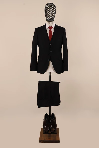 Yelekli Takım Elbise Slim Fit - 2