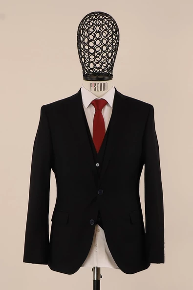 Yelekli Takım Elbise Slim Fit - 3