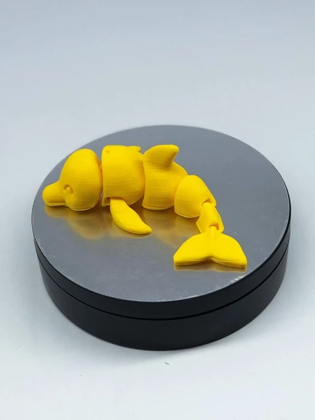 3D Hareketli Yunus Figürlü Oyuncak - Sarı - Resim 3