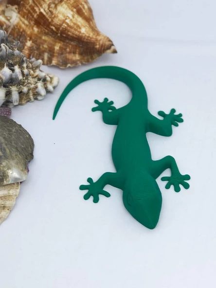 3D Kertenkele Gecko Figürlü Model Oyuncak - Yeşil