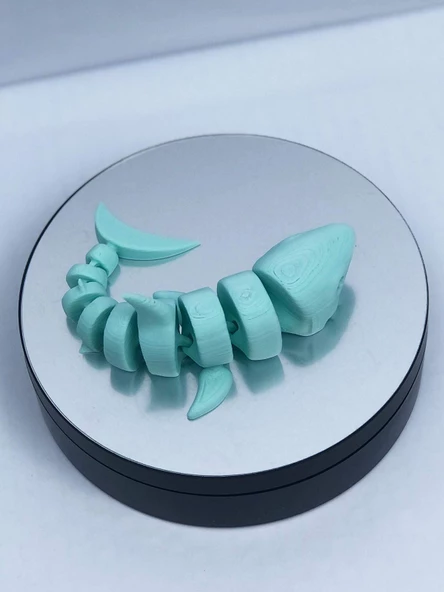 3D Hareketli Köpek Balığı Figürlü Oyuncak - Turkuaz - Resim 5