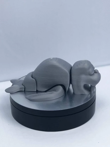 3D Hareketli Deniz Aygırı / Mors Figürlü Oyuncak - Gri ürün görseli 1