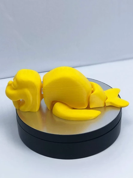 3D Hareketli Deniz Aygırı / Mors Figürlü Oyuncak - Sarı - Resim 2