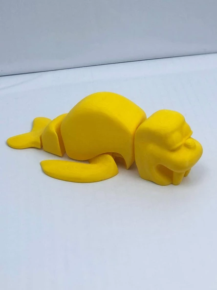 3D Hareketli Deniz Aygırı / Mors Figürlü Oyuncak - Sarı ürün görseli 1