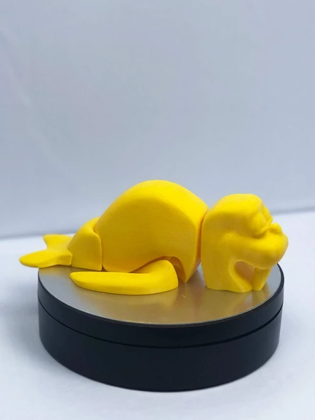 3D Hareketli Deniz Aygırı / Mors Figürlü Oyuncak - Sarı - Resim 5