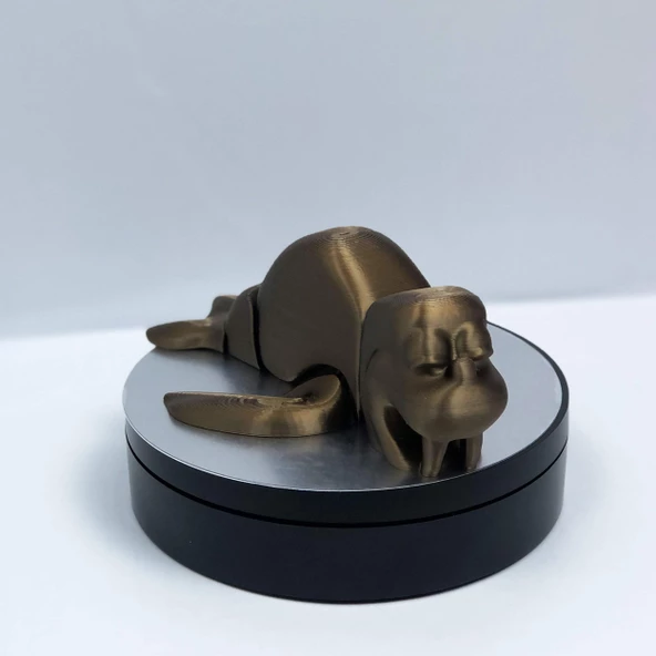 3D Hareketli Deniz Aygırı / Mors Figürlü Oyuncak - Altın Kahve - 4