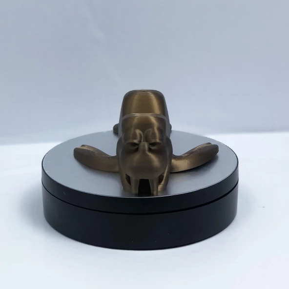 3D Hareketli Deniz Aygırı / Mors Figürlü Oyuncak - Altın Kahve - 2