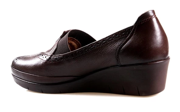 Scavia Ortapedik Comfort Kahve Deri Bayan Ayakkabı - Resim 3