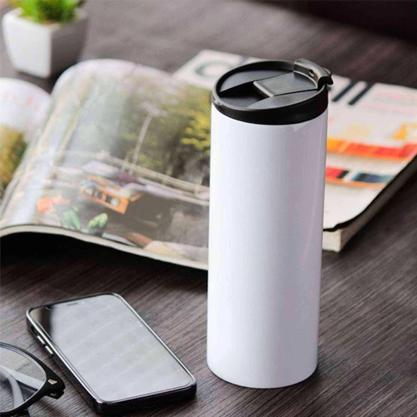 KİŞİYE ÖZEL BASKILI Elde Kolay Tutma  Paslanmaz Sızdırmaz  Çift Katmanlı Metal Termos 500 Ml FLYON - 6
