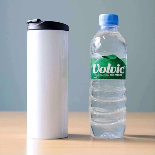 KİŞİYE ÖZEL BASKILI Elde Kolay Tutma  Paslanmaz Sızdırmaz  Çift Katmanlı Metal Termos 500 Ml FLYON - 2