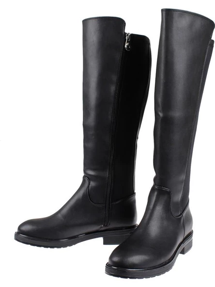 BEETY 22BK39.6004 DÜZ TOPUK STREÇ DETAYLI KADIN ÇİZME - 3