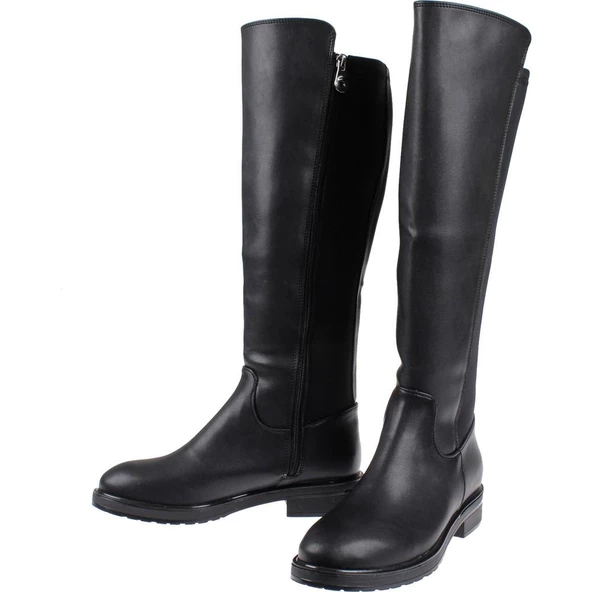 BEETY 22BK39.6004 DÜZ TOPUK STREÇ DETAYLI KADIN ÇİZME - 7