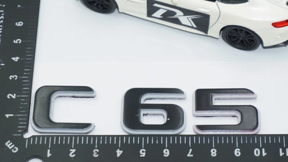 DK Tuning C 65 Bagaj Gri Siyah ABS Yazı Logo Benz İle Uyumlu - 2