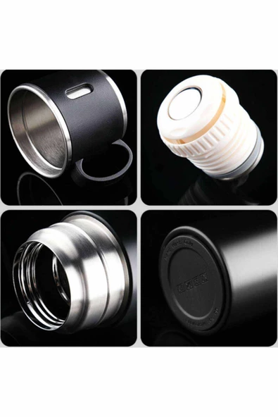 316 Paslanmaz Çelik Termos Bardak 580 Ml Bardaklı 20 Saat Sıcak-soğuk Thermos Mug Kupa Coffee - 6
