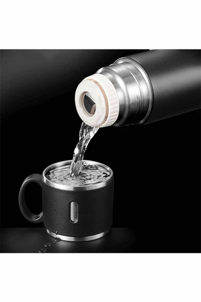 316 Paslanmaz Çelik Termos Bardak 580 Ml Bardaklı 20 Saat Sıcak-soğuk Thermos Mug Kupa Coffee - 3
