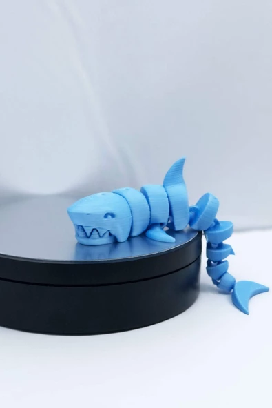 3D Hareketli Köpek Balığı Figürlü Oyuncak - Mavi - Resim 4