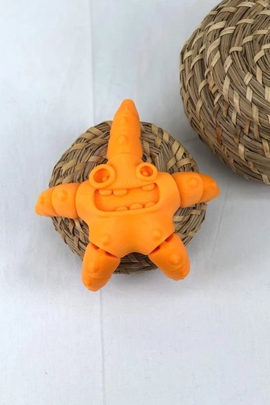 3D Hareketli Deniz Yıldızı Oyuncak - Turuncu - Resim 4