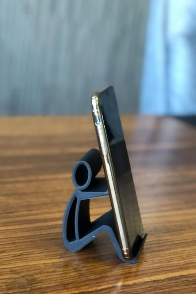 Stickman Telefon Standı, Telefon veya Tablet Tutucu - Siyah - 3