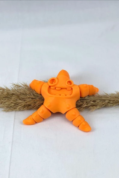 3D Hareketli Deniz Yıldızı Oyuncak - Turuncu - Resim 5