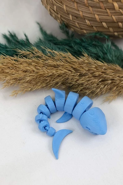 3D Hareketli Köpek Balığı Figürlü Oyuncak - Mavi - Resim 7