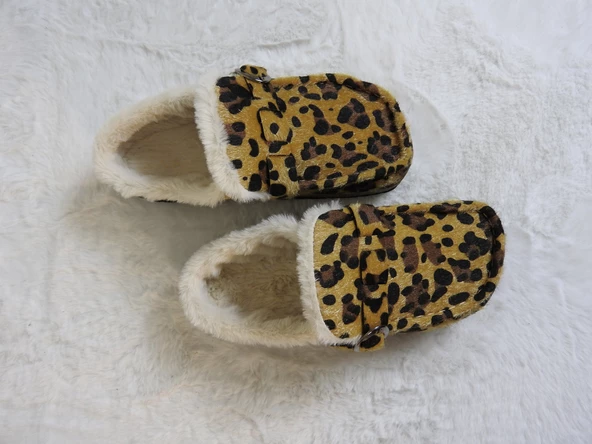 LEOPAR İÇİ KÜRKLÜ KADIN EV TERLİĞİ - 3