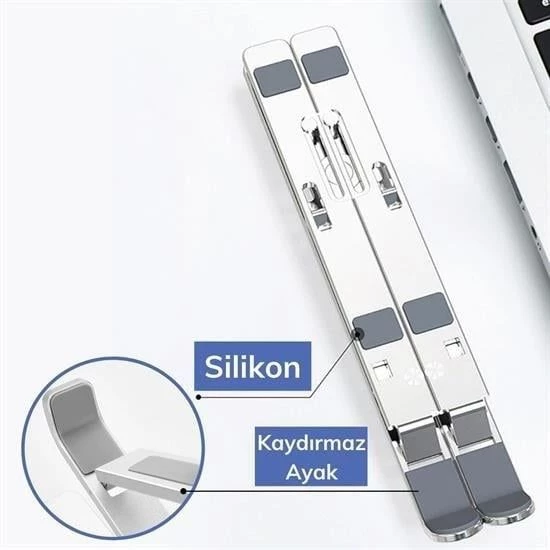 Ayarlanabilir Dizüstü Destek Tabanı Tamamen Katlanabilir Taşınabilir Laptop Yükseltici - 4