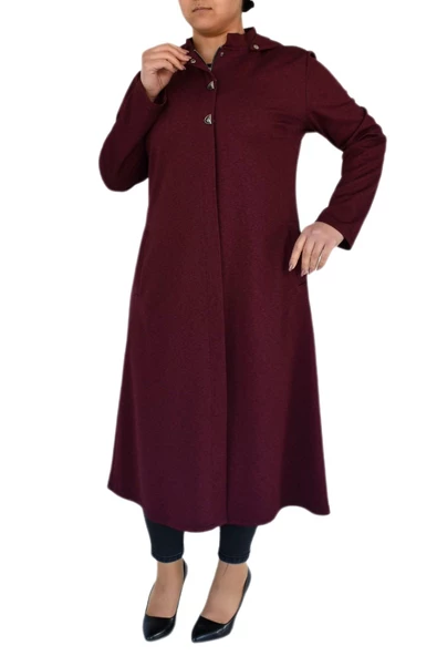 Kadın Kışlık Cepli Fermuarlı Kap Kapüşonlu Tunik BGL-ST02346 - 12