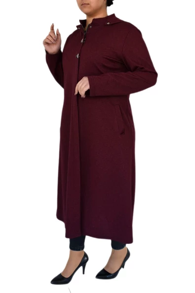 Kadın Kışlık Cepli Fermuarlı Kap Kapüşonlu Tunik BGL-ST02346 - 5