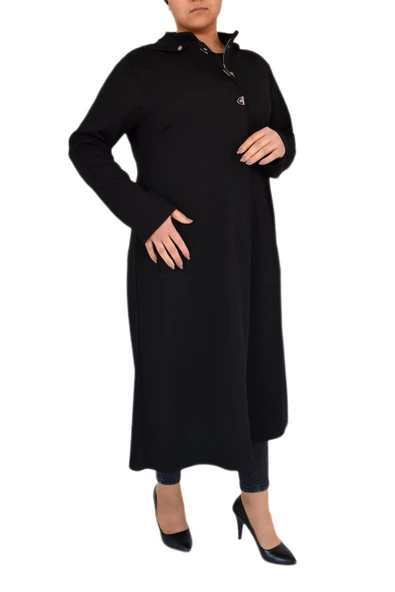 Kadın Kışlık Cepli Fermuarlı Kap Kapüşonlu Tunik BGL-ST02346 - 10