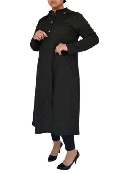 Kadın Kışlık Cepli Fermuarlı Kap Kapüşonlu Tunik BGL-ST02346 - 9