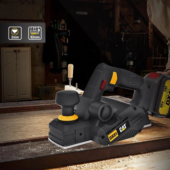 Cat Dx81b 18Volt 82Mm Çift Bıçaklı Kömürsüz Profesyonel Planya (Akü Dahil Değildir) - 10