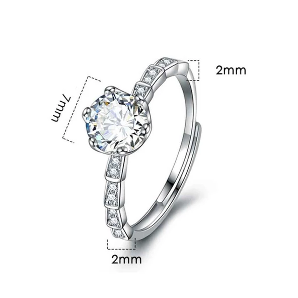 Modasteps 925 ayar gümüş yüksek kaliteli kristal zirkon yüzük - 2