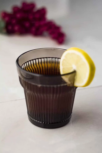 Akrilik Füme Tekli Kısa Bardak & Su Meşrubat Kahve Yanı Bardağı 300 ml ( Cam Değildir ) - 2