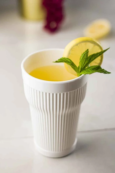 Akrilik Beyaz Tekli Uzun Bardak & Su Meşrubat Bardağı 400 ml ( Cam Değildir ) - 2