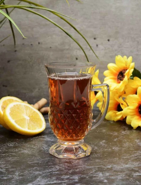 Paşabahçe 6 LI Kulplu Çay Bardağı - 1