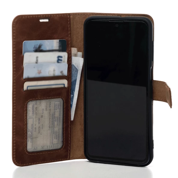 General Mobile GM 22 Pro Hakiki Deri Cüzdanlı Kapaklı Kaliteli Lüks Kılıf - 11