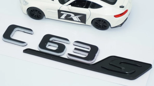 DK Tuning C 63S Bagaj Gri Siyah ABS Yazı Logo Benz İle Uyumlu - 4
