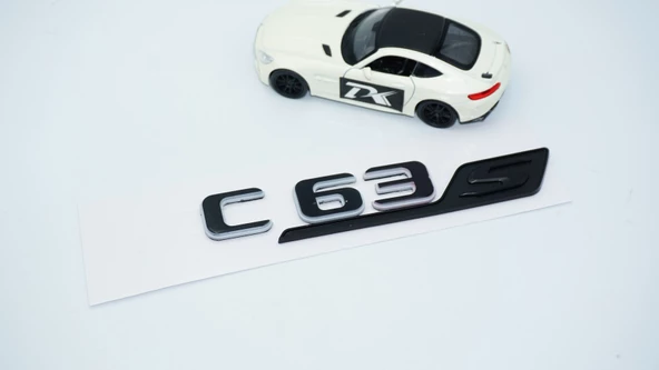 DK Tuning C 63S Bagaj Gri Siyah ABS Yazı Logo Benz İle Uyumlu - 3