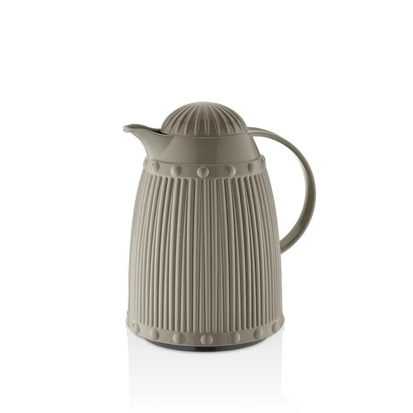 1 LT Isı Yalıtımlı Çay Ve Soğuk Su Termosu Gri (12 Saat Sıcak Tutar& İçi Camdır)