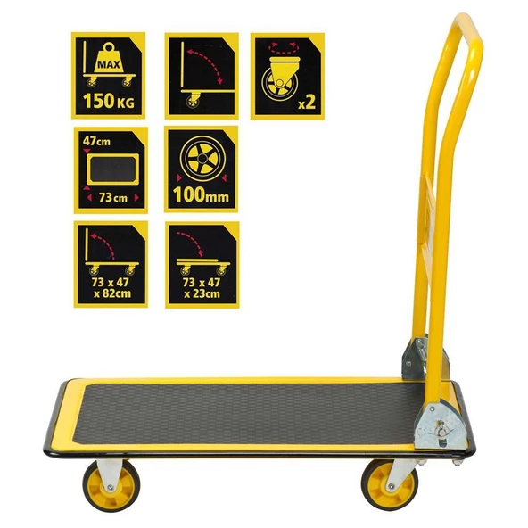 Stanley Pc527 150Kg Profesyonel Paket Taşıma Arabası - 2