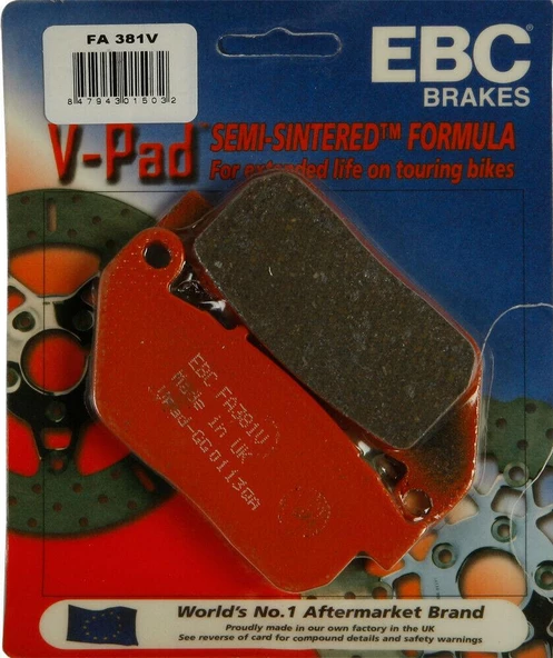 Ebc Fa381V 2004-2010 Harley-Davidson Sportster Custom XL883C Ön Fren Balatası