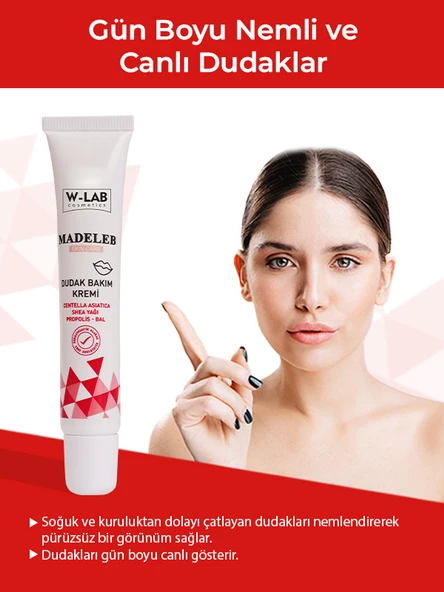 W Lab Madeleb Dudak Bakım Kremi 20 ML - 3